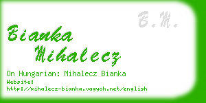 bianka mihalecz business card